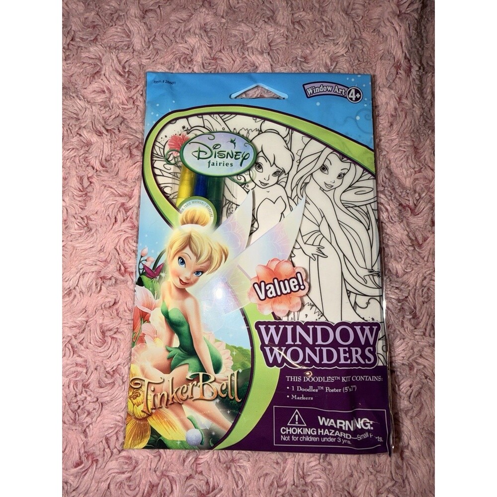Disney Tinkerbell Fairies Tink Window Wonders Doodle Poster Color Markers